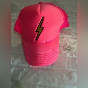 NWT Aviator Nation Bolt Vintage Low Rice Hat in Neon Pink